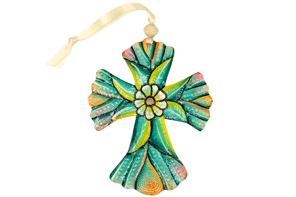 Multicolored Cross -Green