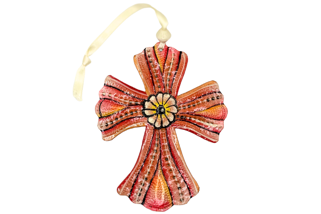 Multicolored Cross -Red