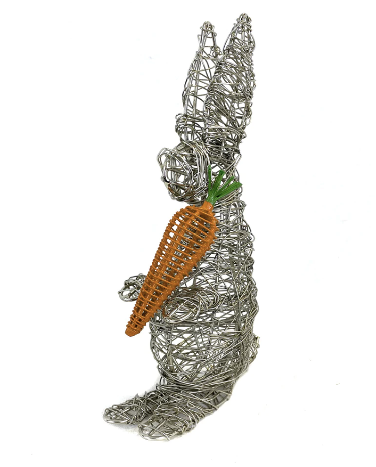Wire Wrapped Bunny with Carrot