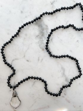 Black Beaded Pendant