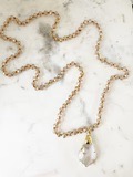Champagne Beaded Pendant