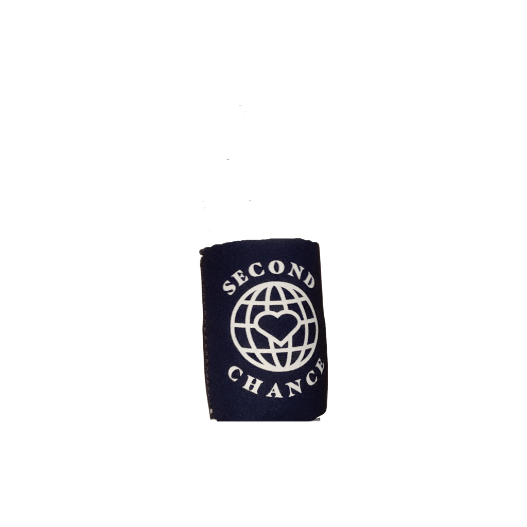 Navy and White Koozie