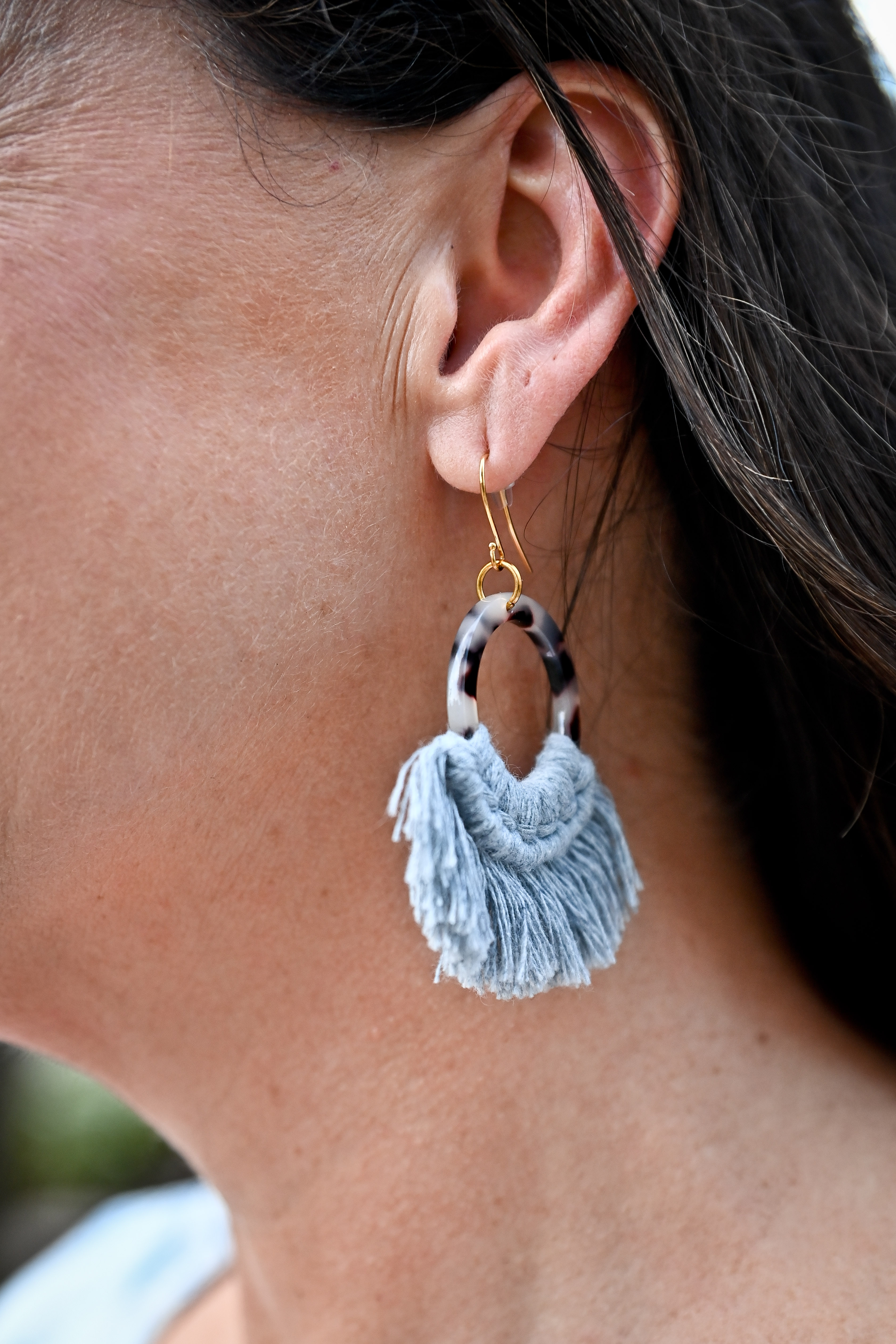 Farah Earrings - Denim