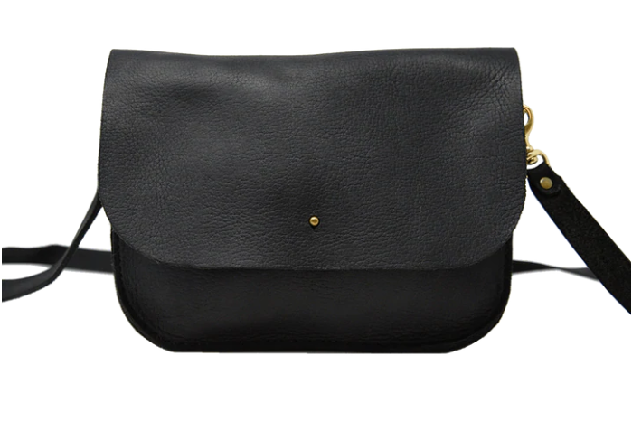 Fava Post & Button Crossbody Bag