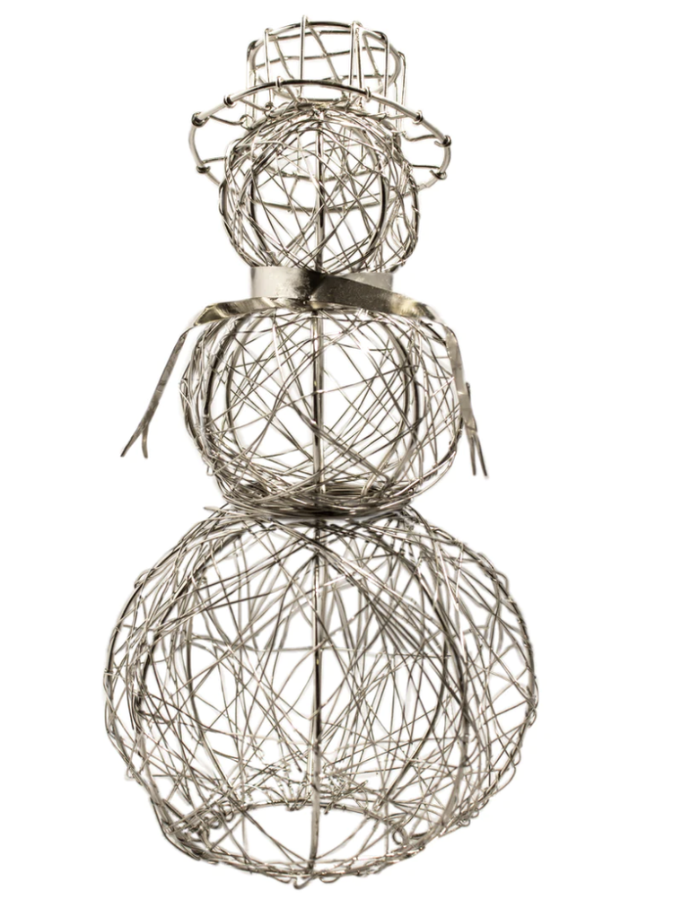 Silver Wire Wrapped Snowman