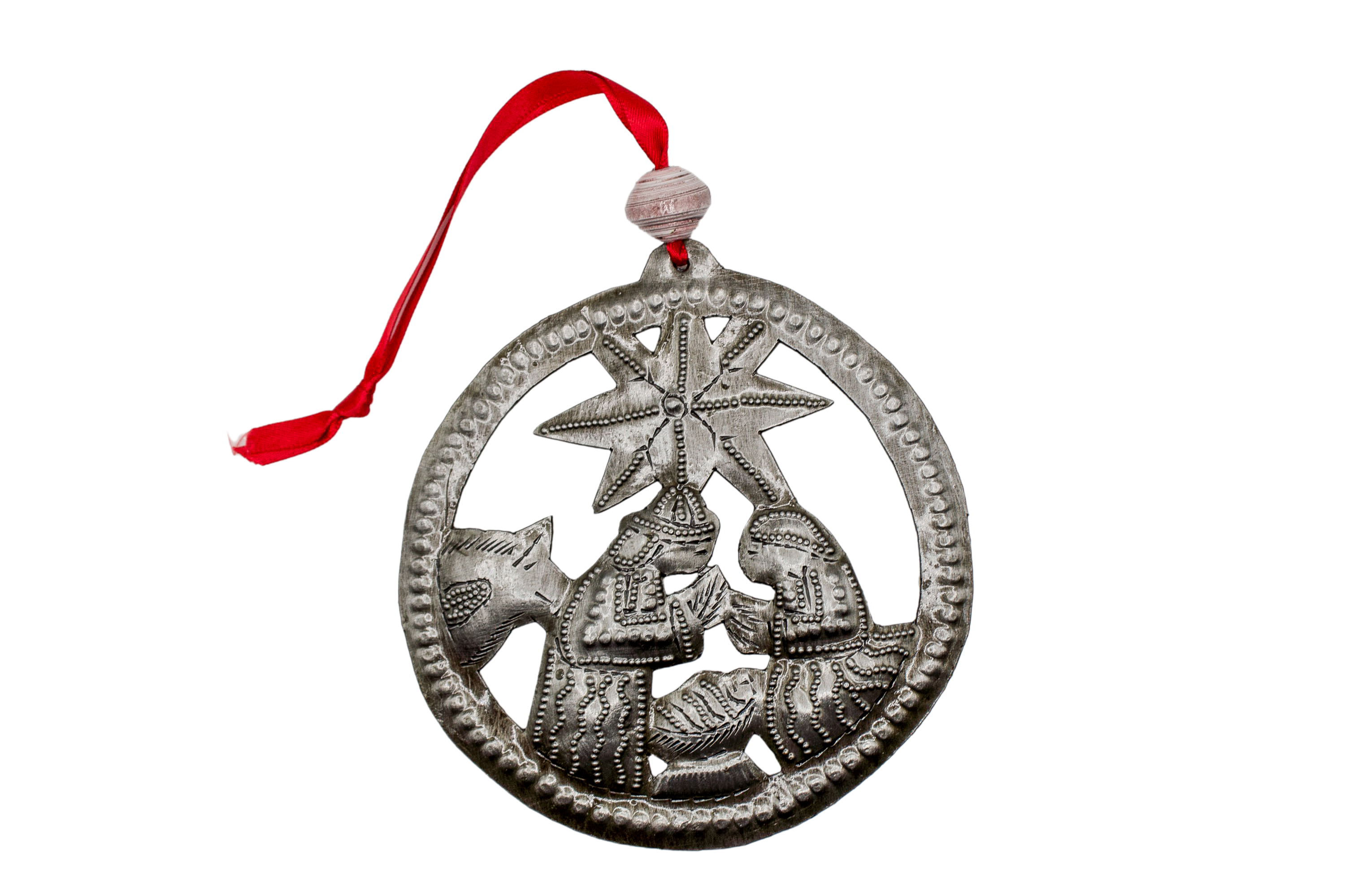 Round Nativity Ornament